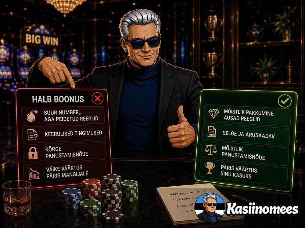 Mille järgi valida parimad kasiinoboonused